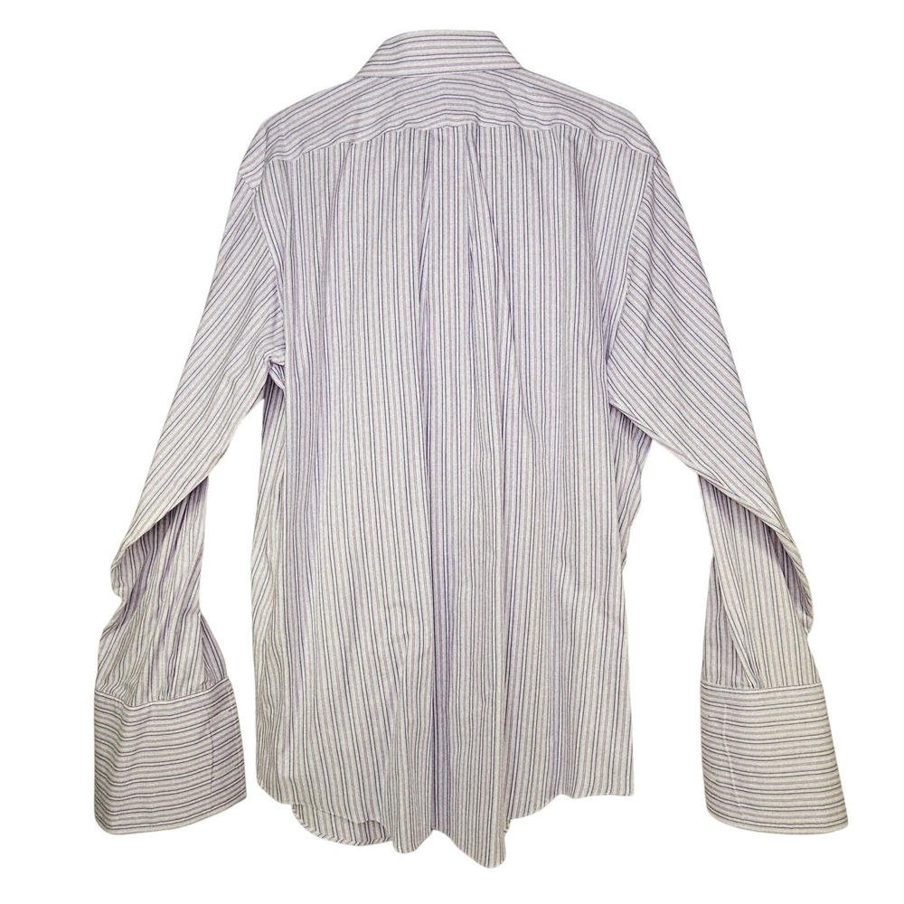 Brooks Brothers Purple Striped French‎ Cuff Non-Iron Dress Shirt 16-35 Regular - Picture 4 of 7